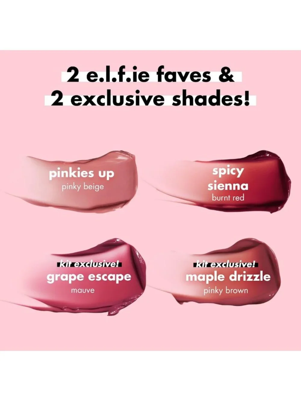 Glossy Lip Stain Set - 4 Vibrant Shades for Long-Lasting Color & Shine